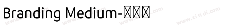 Branding Medium字体转换